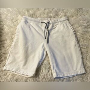 Paul Smith (PS) Men’s White 100% Cotton Shorts With Elasticized Waist-XL